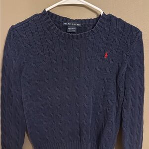 Ralph Lauren Navy Cable Knit Sweater